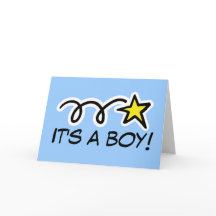Es ist ein Junge - Grußkarte für Neugeborene