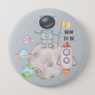 Es ist ein Junge im Weltraum Baby ShoweEine Mama z Button
