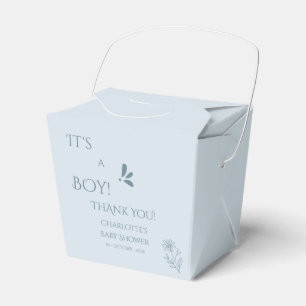 Es ist ein Junge! Minimalismus Pastellblau Baby Sh Geschenkschachtel