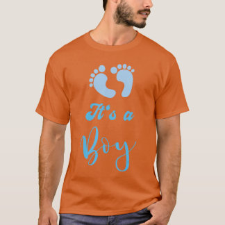 Es ist ein Junge mit Füßen Baby Shower Party vinta T-Shirt