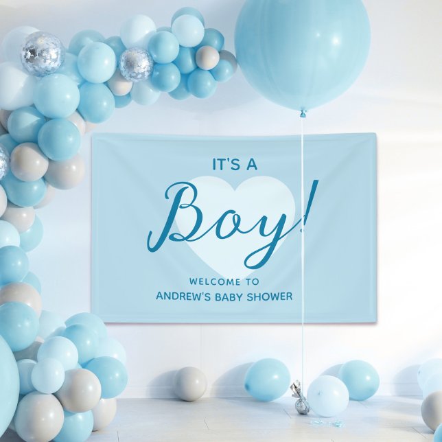 Es ist ein Junge Moderne Babyparty Banner (its a boy banner, modern baby shower banner, baby boy banner, minimalist baby shower, chic baby show)