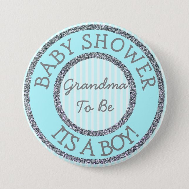 Es ist ein Junge, Oma, Baby Shower Button zu sein (Vorderseite)