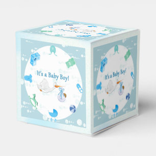 Es ist ein Junge - personalisierte Baby-Dusche Geschenkschachtel