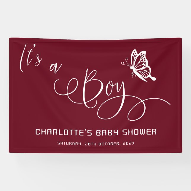 Es ist ein Junge Schmetterling Moderne Minimal Bab Banner (Horizontal)