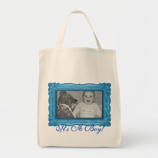Es ist ein Junge! Taschen-Tasche Tragetasche (Vorne)