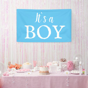 Es ist ein Junge Typografie Blau Baby Junge Baby S Banner