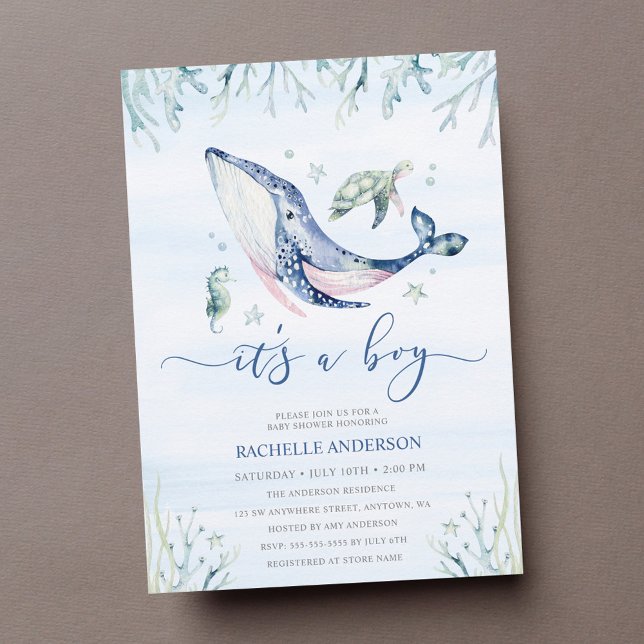 Es ist ein Junge unter der Meerwasserdusche Einladung (Von Creator hochgeladen)