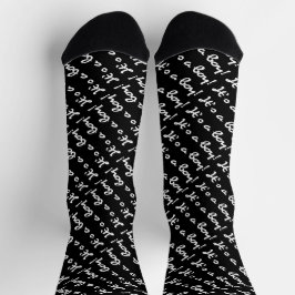 Es ist ein Junge! Weißes Skript zur Babygeschlecht Socken