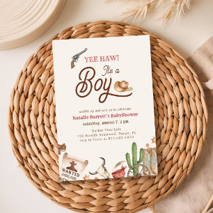 Es ist ein Junge Western Cowboy Babyparty Einladung