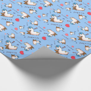 Es ist ein Jungen-Lama! Geschenkpapier