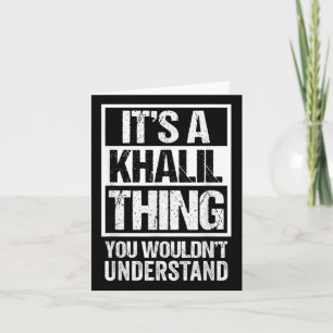 Es ist ein Khalil, das man nicht verstehen würde, Karte