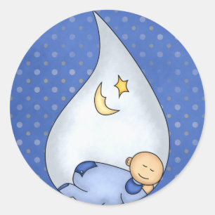Es ist ein Kindersticker Runder Aufkleber