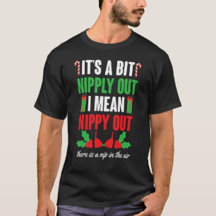 Es ist ein kleiner Nippel in der Air Santa Christm T-Shirt