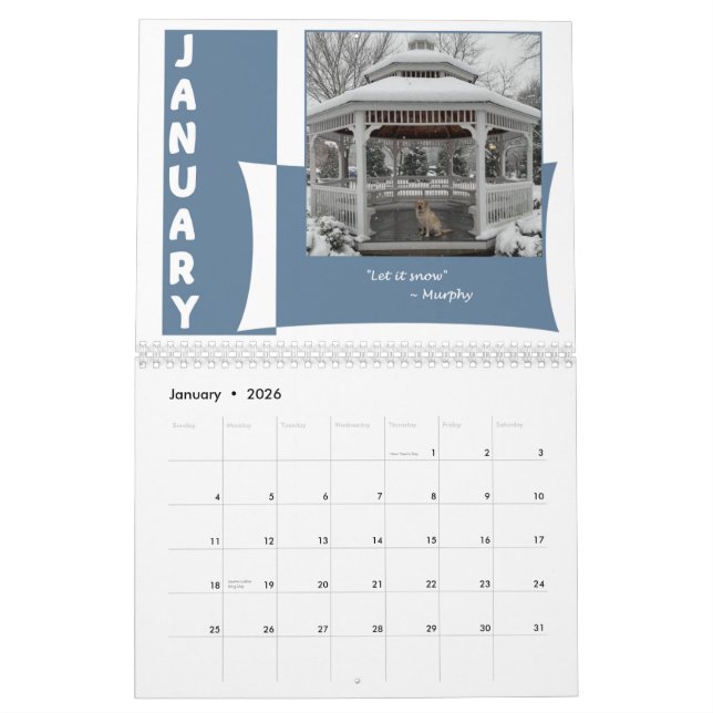 Es ist ein Labrador Welt 12 Monate Kalender (Jan 2026)