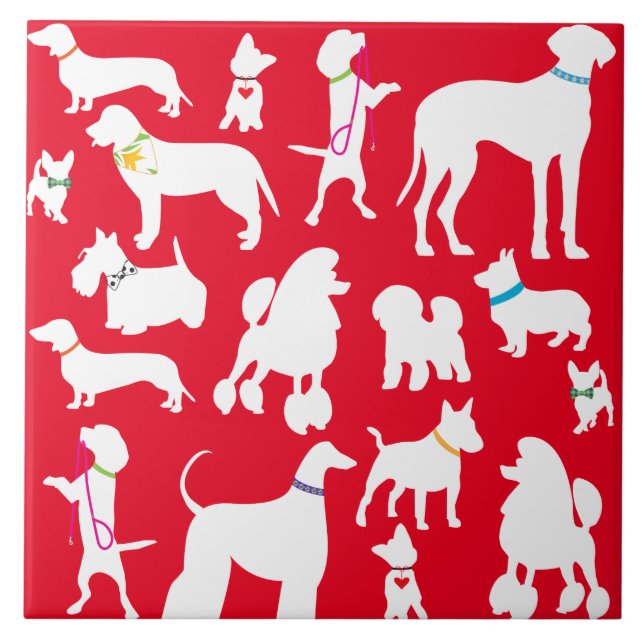 Es ist ein Leben für Hunde Fliese (Vorderseite)