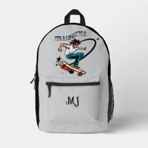 Es ist ein Lifestyle Boy Skateboarding Quote Initi Bedruckter Rucksack