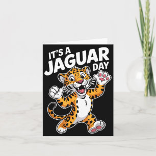 Es ist ein lustiger Jaguar-Tag Cartoon-Tier Dschun Karte