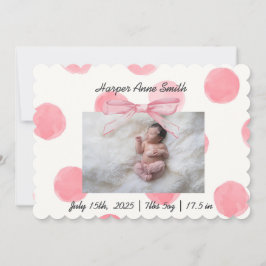 Es ist ein Mädchen Ankündigung