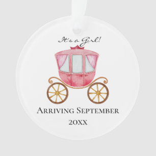 Es ist ein Mädchen! Ankündigung der Pink Carriage  Ornament