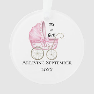 Es ist ein Mädchen! Ankündigung von Pink Baby Preg Ornament
