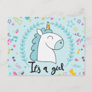 Es ist ein Mädchen Ankündigungspostkarte
