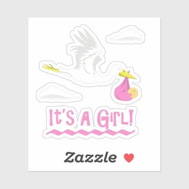 Es ist ein Mädchen! Aufkleber (Blatt)