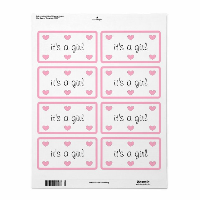 Es ist ein Mädchen Aufkleber von dalDesignNZ (Vorne)