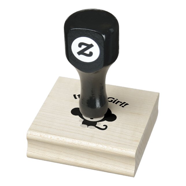 Es ist ein Mädchen-Baby-Affe Gummistempel (Stempel)