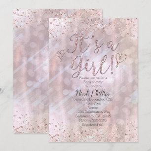 Es ist ein Mädchen-Baby-Dusche Shimmery Pearl Einl Einladung