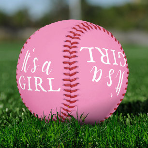 Es ist ein Mädchen Baby Mädchen Baby Shower Geschl Baseball