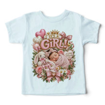 Es ist ein Mädchen Baby Rosa Floral Neugeborenes