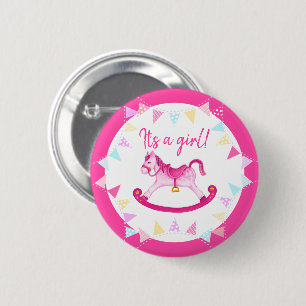 Es ist ein Mädchen Baby Shower Geschlecht enthülle Button