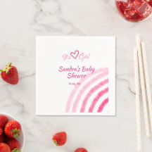 ES IST EIN MÄDCHEN BABY SHOWER PINK REGENBOGEN PAS
