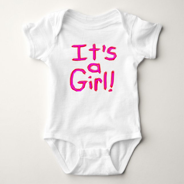 Es ist ein Mädchen! Baby Strampler (Vorderseite)