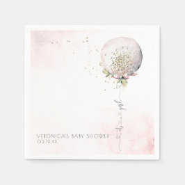 Es ist ein Mädchen | Balloon Baby Dusche Personali Serviette