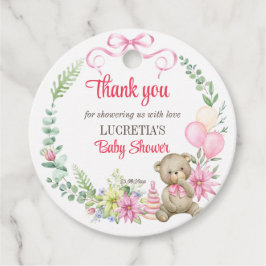 Es ist ein Mädchen Blumenkranz Babydusche danke Geschenkanhänger