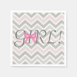 Es ist ein Mädchen! Bow Themed Baby Dusche Napkins Serviette