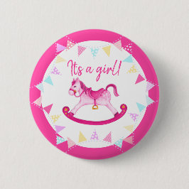 Es ist ein Mädchen Dusche Geschlecht enthüllt Hobb Button