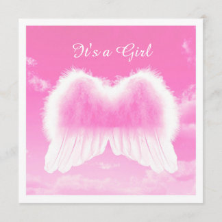 Es ist ein Mädchen, eine Flachkarte, ein weißer Um Ankündigung