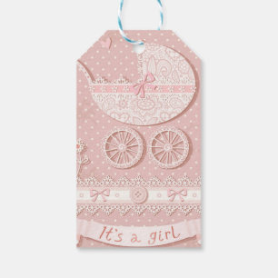 Es ist ein Mädchen, eine neue geborene Mädchenkünd Geschenkanhänger