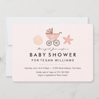 Es ist ein Mädchen | Einladung der Babydusche