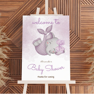 Es ist ein Mädchen Elefant Baby Mädchen Shower Beg Poster