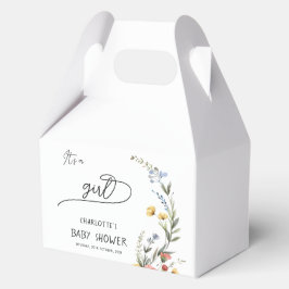 Es ist ein Mädchen! Farbige Wildblume Kinderdusche Geschenkschachtel