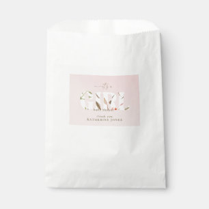 Es ist ein Mädchen Foliage Rosé Baby Shower Geschenktütchen