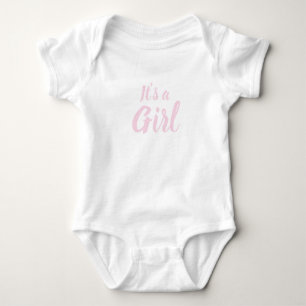 Es ist ein Mädchen, hellrosa Babyparty, Geschlecht Baby Strampler