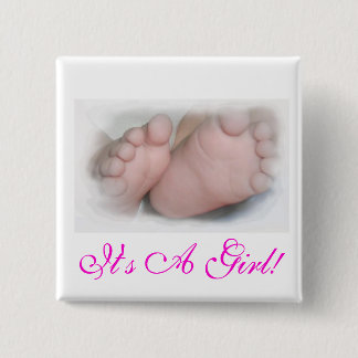 Es ist ein Mädchen! Knopf Button