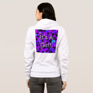 Es ist ein Mädchen! Lila Sterne Hoodie