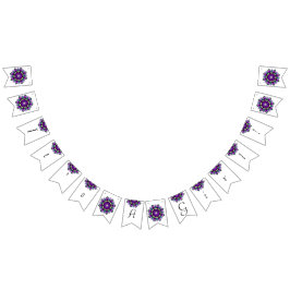 Es ist ein Mädchen! Mandala im lila Wimpelkette