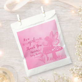 Es ist ein Mädchen! Mushroom und Blume Babydusche Geschenktütchen