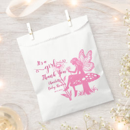 Es ist ein Mädchen! Mushroom und Blume Babydusche Geschenktütchen